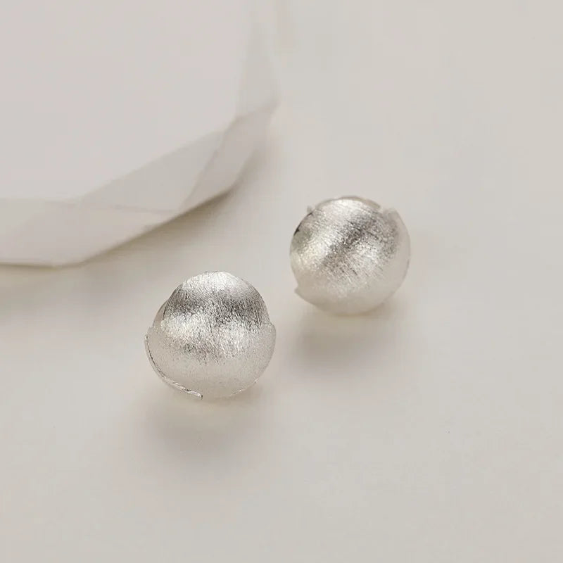 925 Sterling Silver Vintage Round Earrings