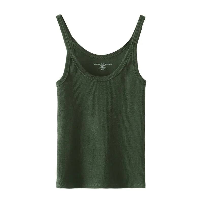 Simple Basic Ribbed Tank Top