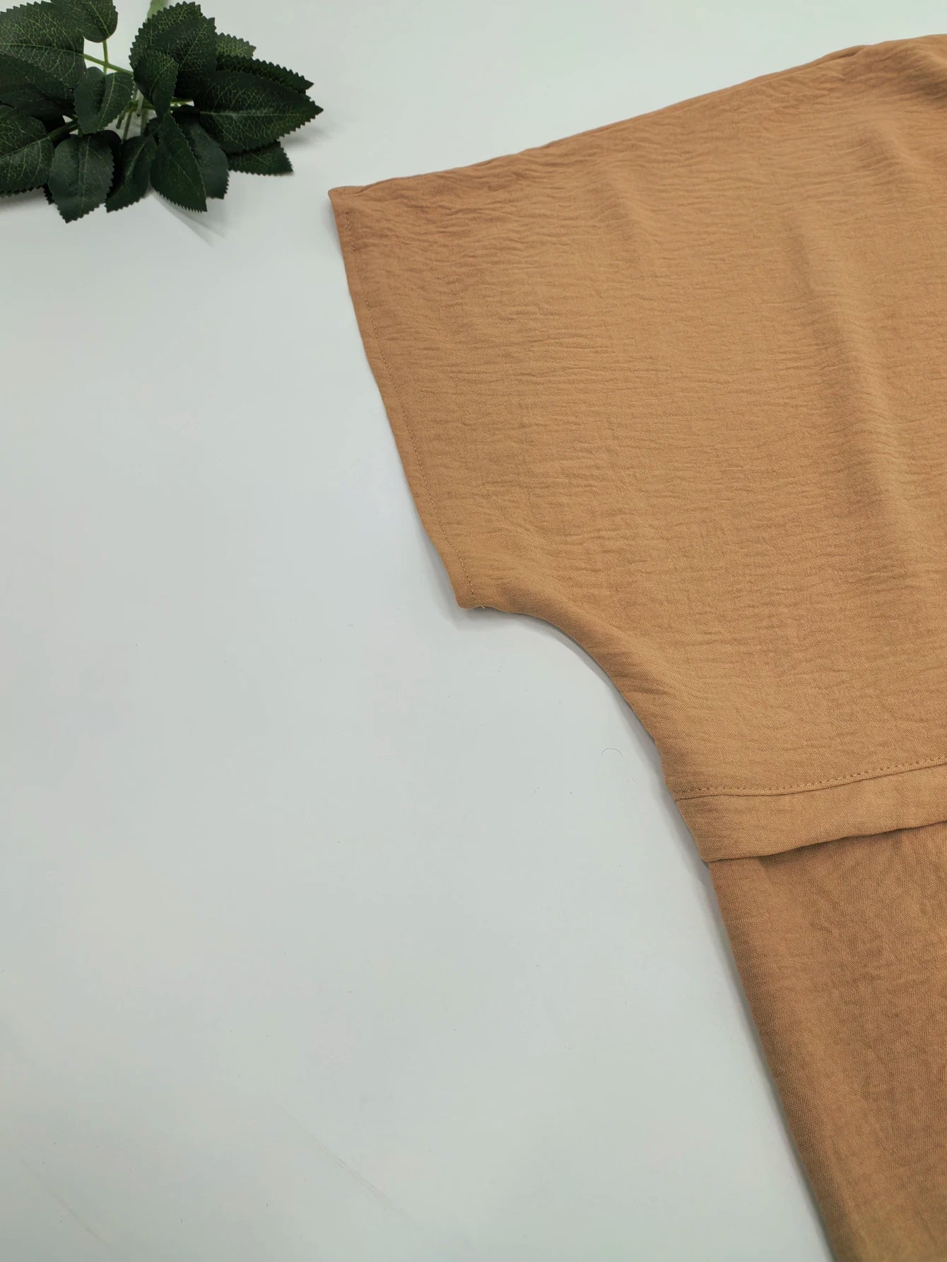 Solid Color Round Neck Bat Wing sleeves Loose Shirt