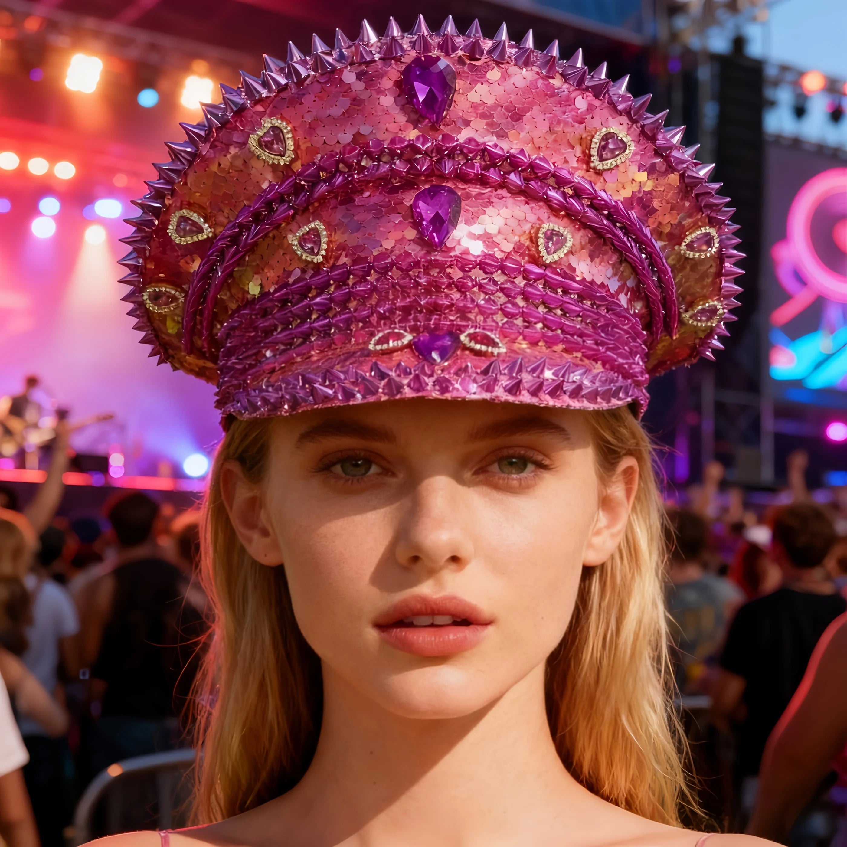 Steampunk Rhinestone Captain Hat