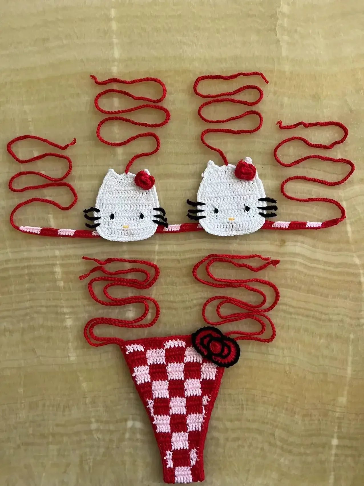 Crochet Kitty Bikini