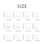 24 PCs Short French Minimalist Smudged Nails