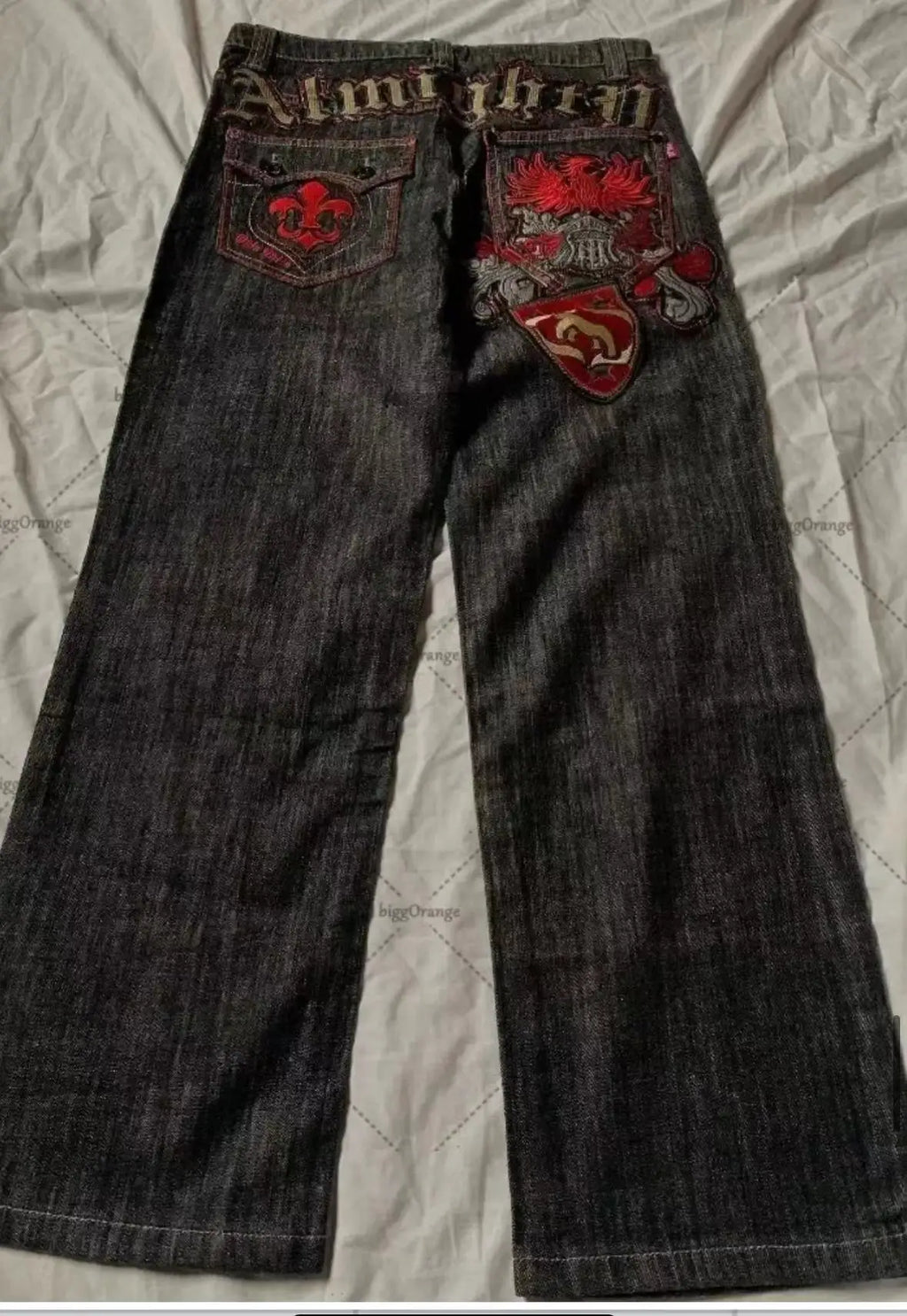 Tribal Print Baggy Jeans