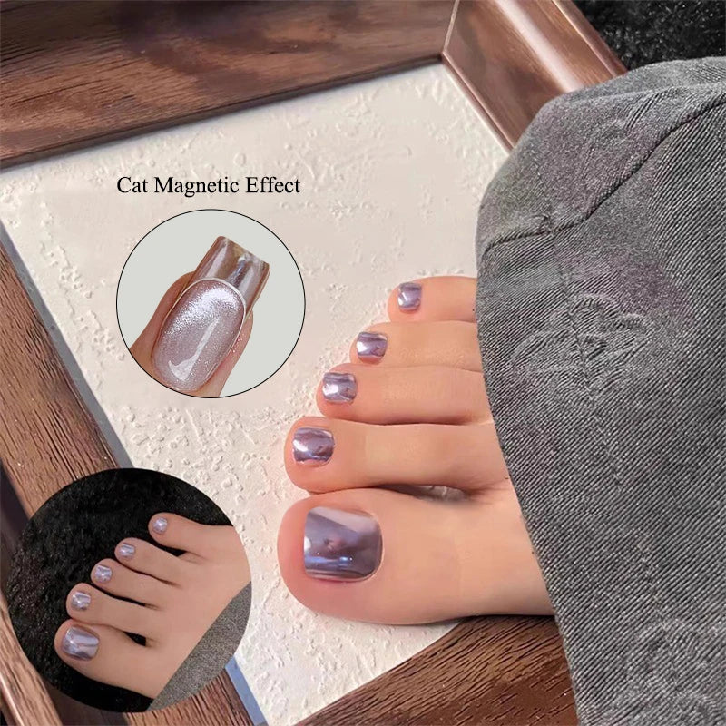 Water Light Purple Cat Magnetic Nail Powder Glitter Cat Magnet Effect Metallic Nail Pigment Dust Nail Art Supplies Decoration