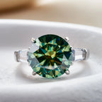 Round 5 Carat Moissanite Diamond Ring