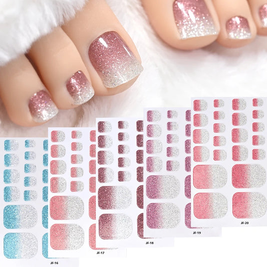 1 set 110 tips Shine Glitter Toenail Stickers
