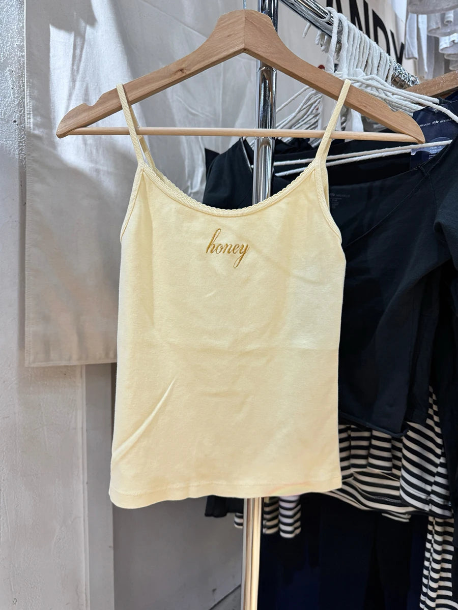 Girls And Cats Embroidered Cami
