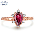 925 Sterling Silver Ring Garnet Gemstones Ring