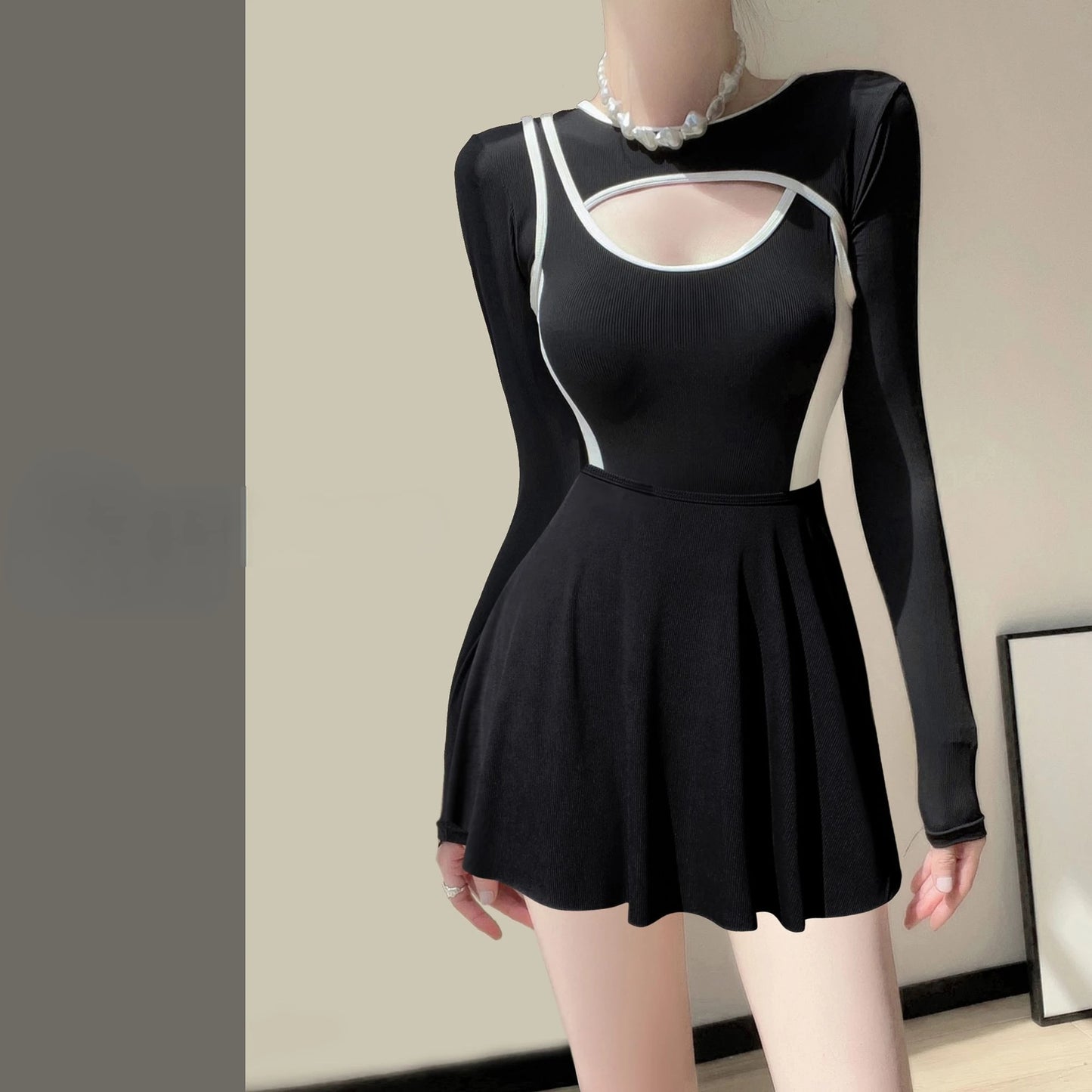 3-Piece Long Sleeve INS Simple One Piece