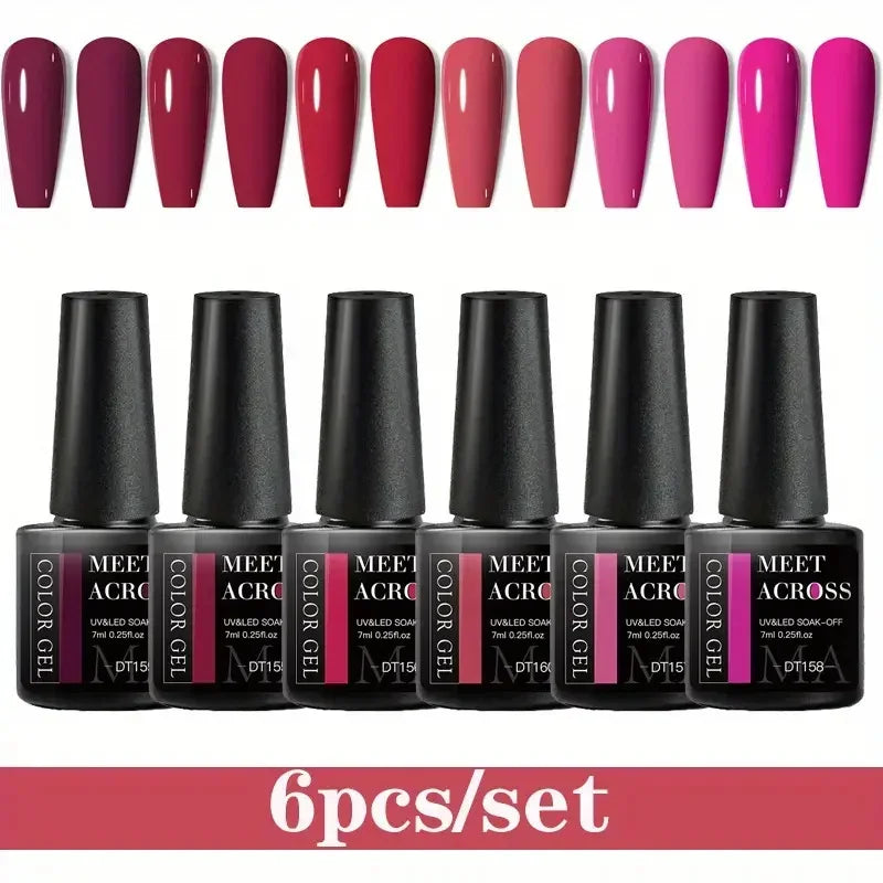 6Pcs Gel Nail Polish Set