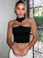 Metal Buckle Decoration Tank Top