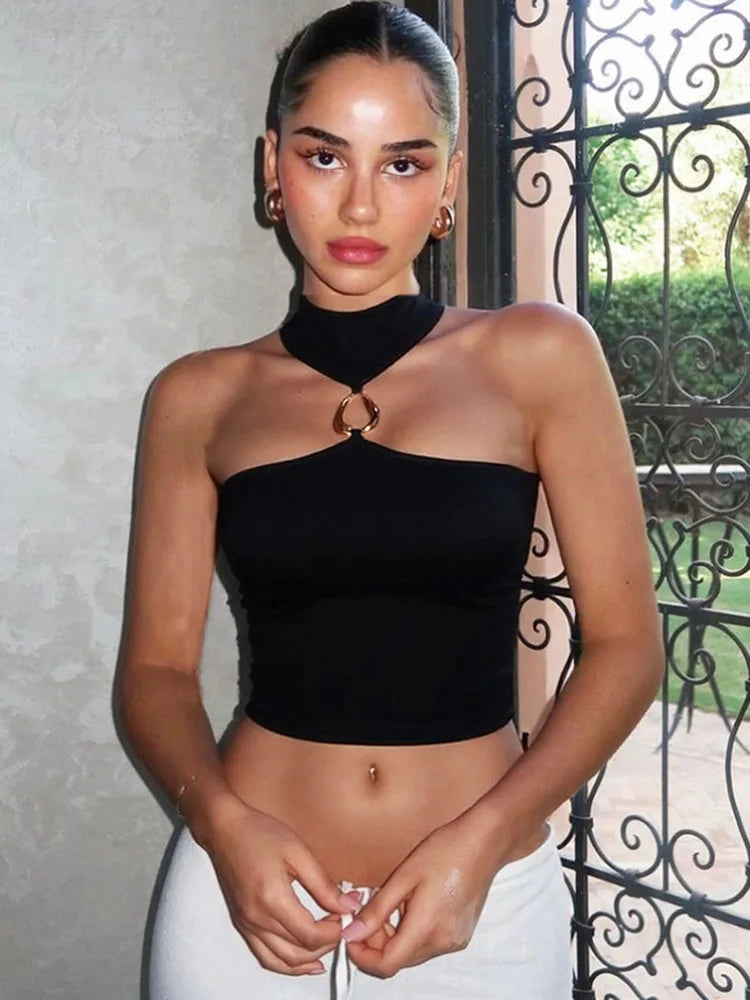 Metal Buckle Decoration Tank Top
