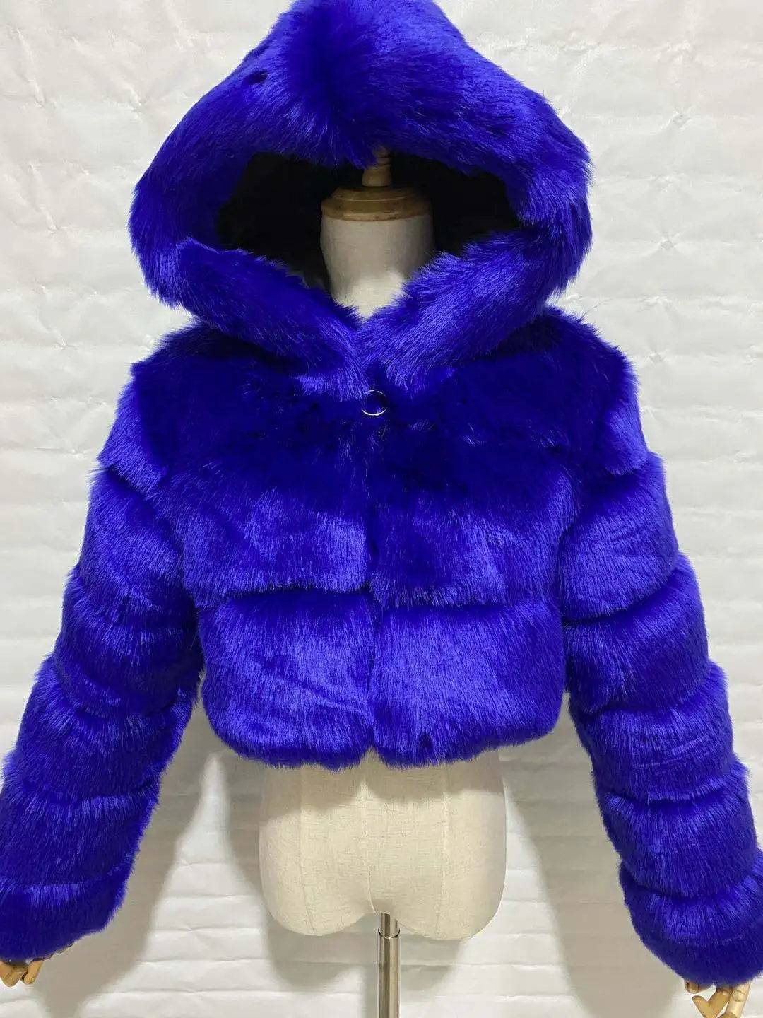 Women Faux Fox Fur Coats Short Work Fur Jackets Spliced Hooded Long Sleeves Thick Warm Fur Loose Y2k Casual 2025 Autumn Winter