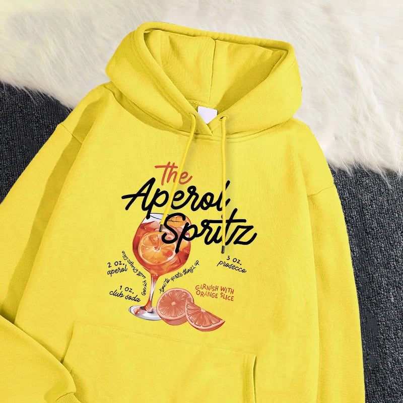 The Aperol Spritz Retro Cocktail Hoodie