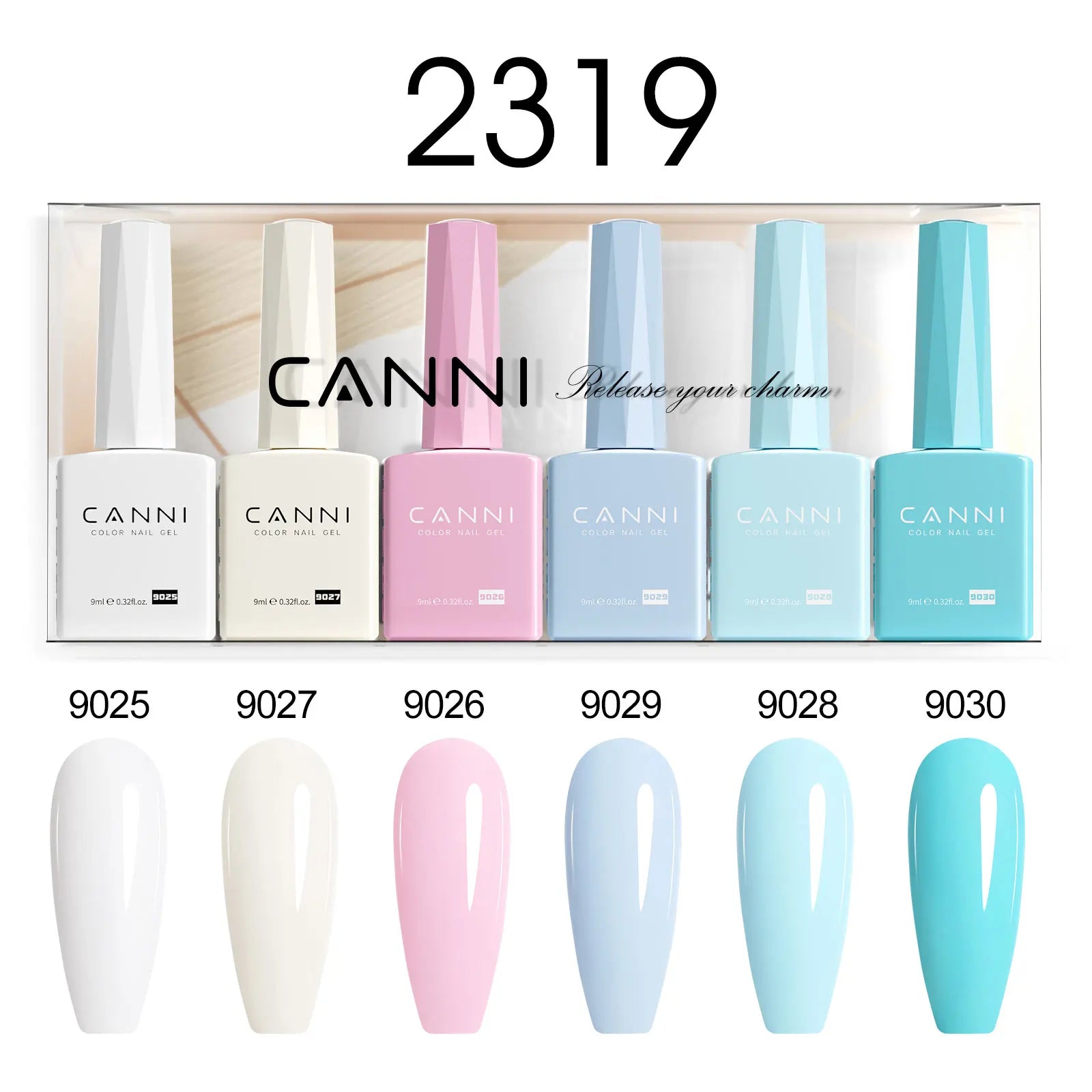 CANNI Nail Gel Polish Set Upgraded HEMA FREE Summer Nails Smooth Texture Ultra Gloss Top Coat Pigmented Gel Soak off UV LED Gel