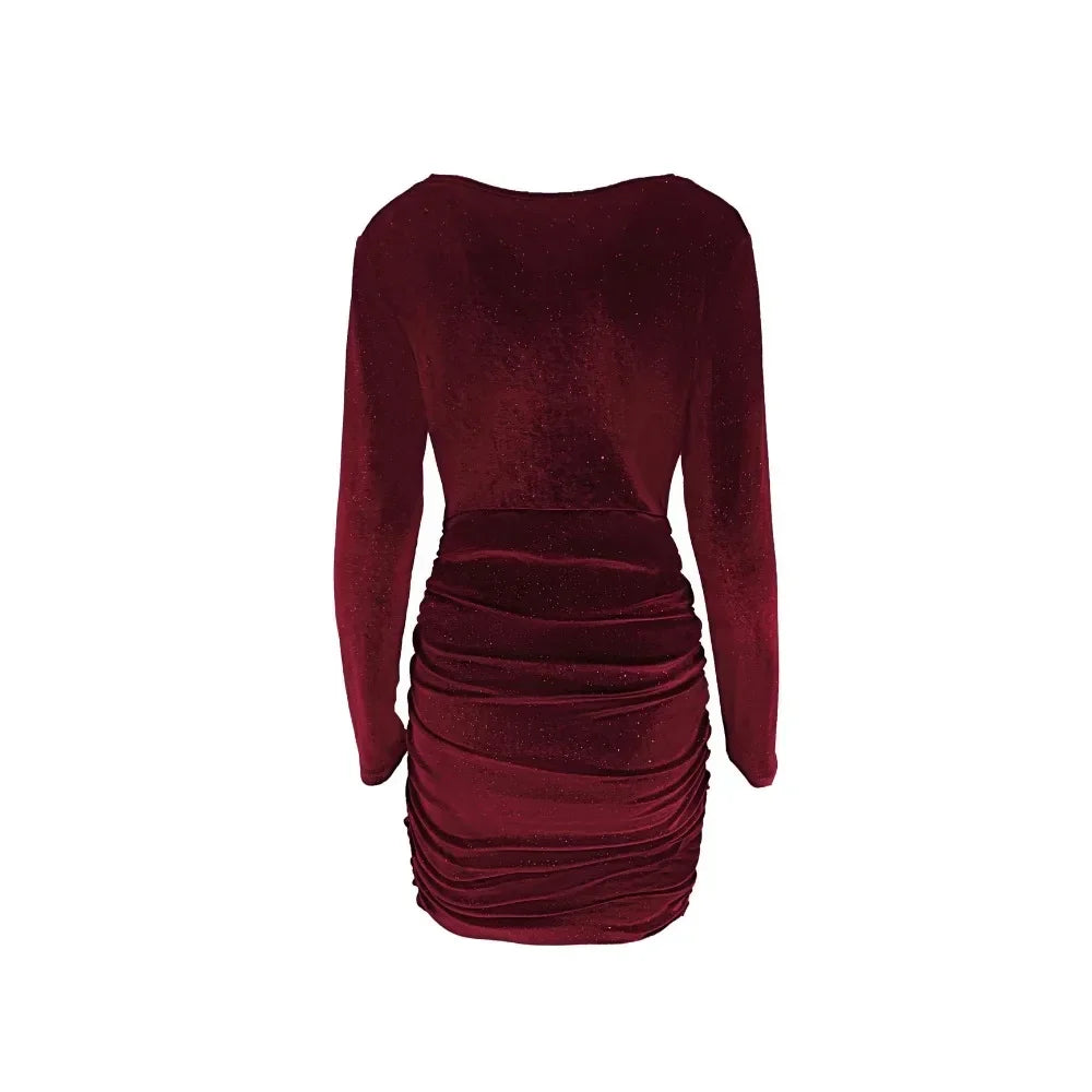 Long Sleeve Sequin Dress
