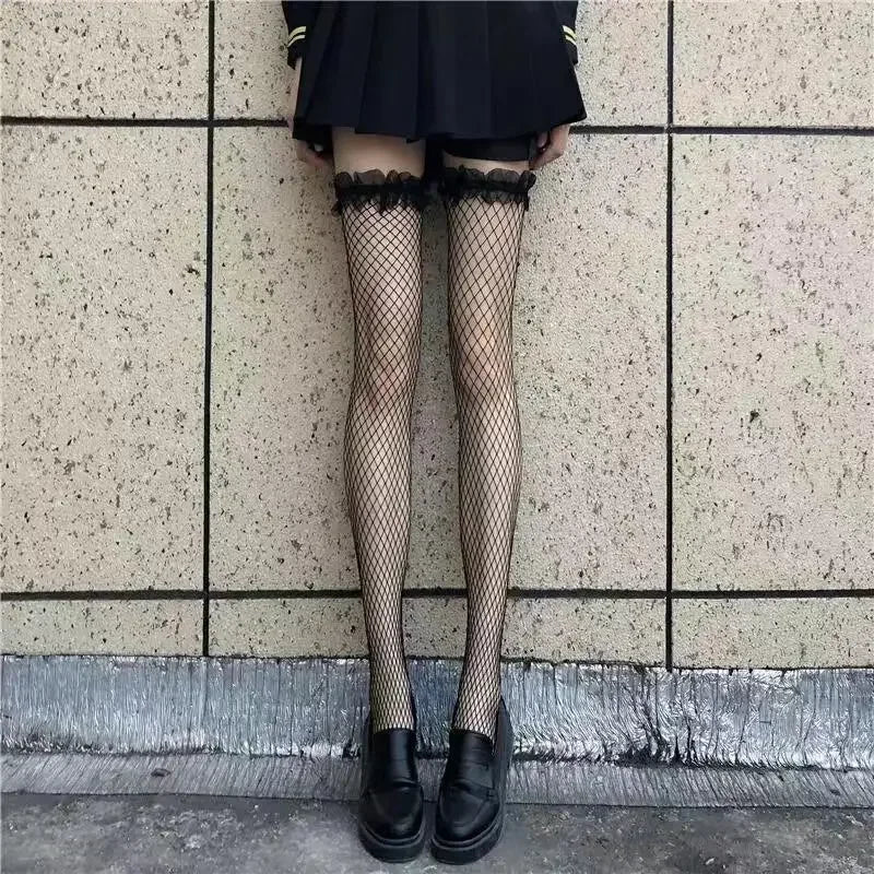 Lace Transparent Thigh High Socks