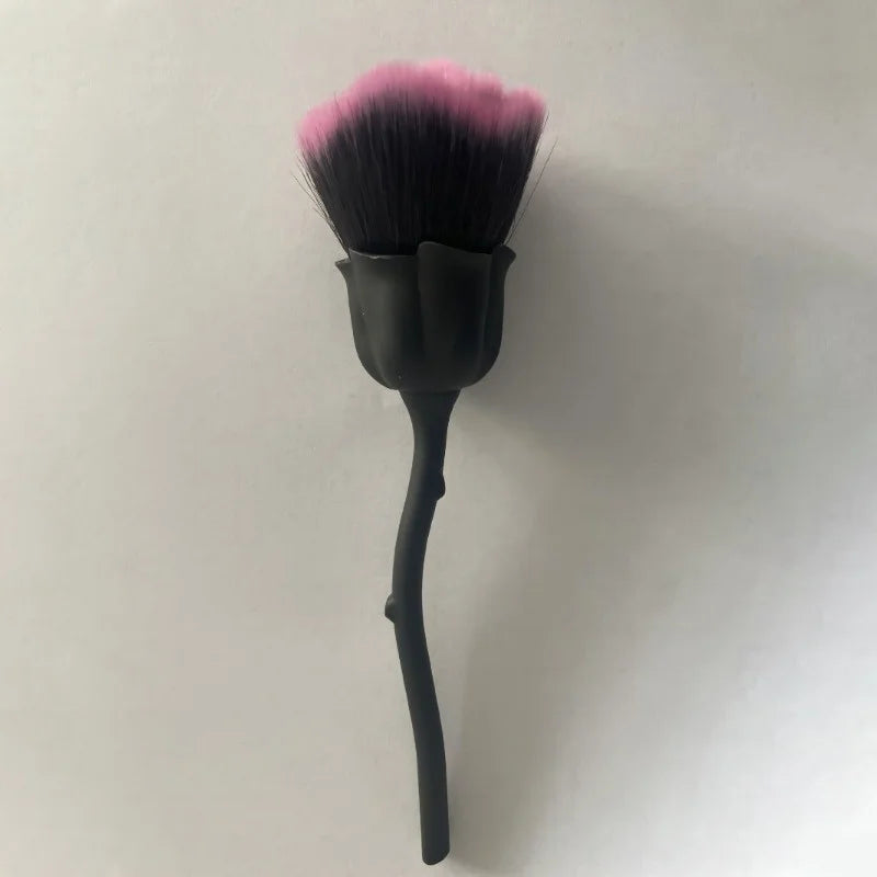 1PCS Nails Art Rose Flower Brush For Manicure Accesoires Tool Popular Round Small Gel polish Dust Cleaning Decoration Equipment