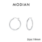 925 Sterling Silver Bold Classic Simple French Hoop Earrings