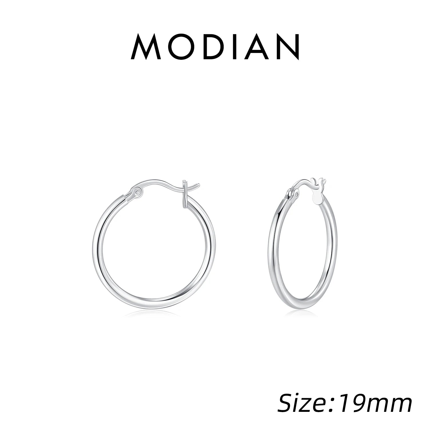 925 Sterling Silver Bold Classic Simple French Hoop Earrings