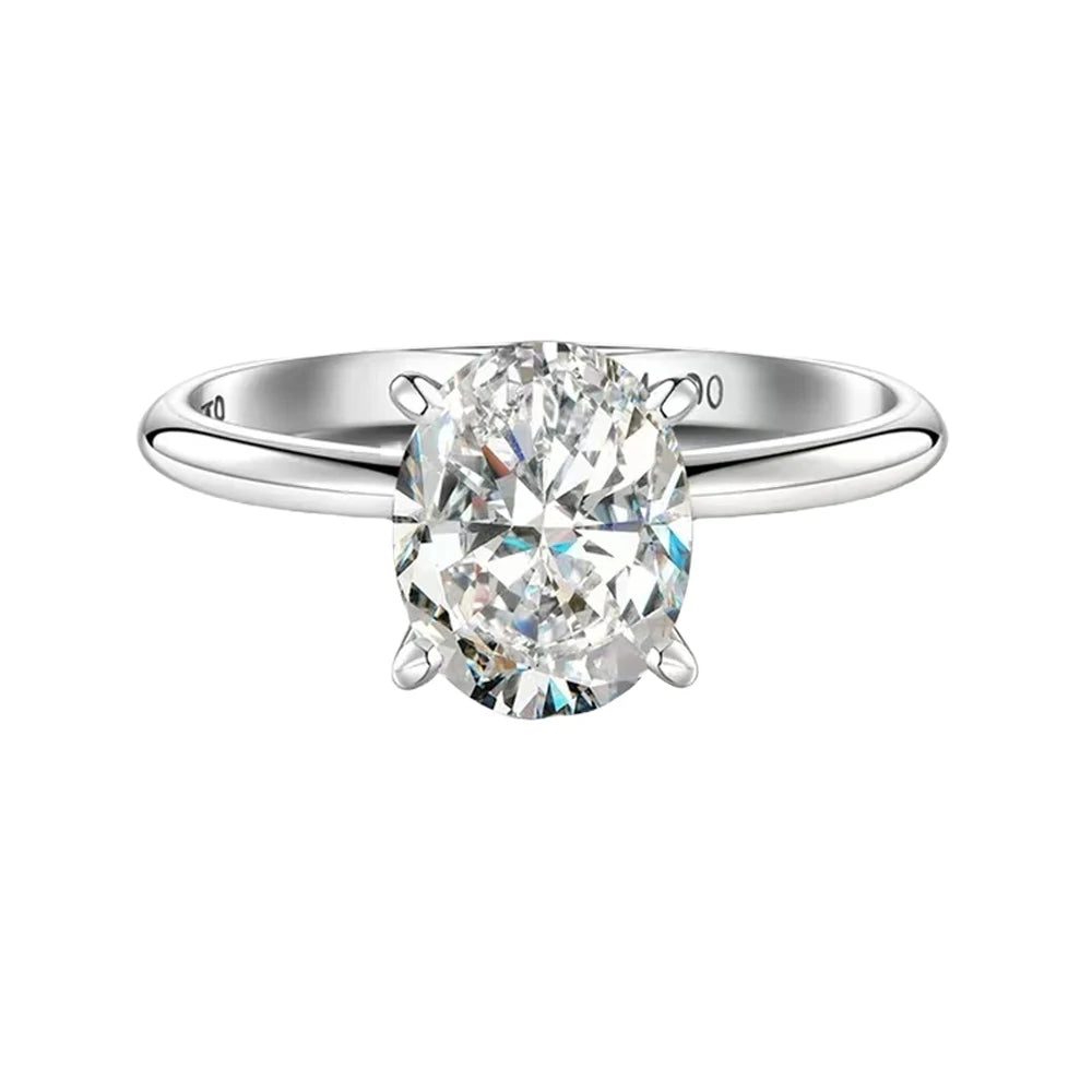 Oval Cut Moissanite Rings S925 Silver