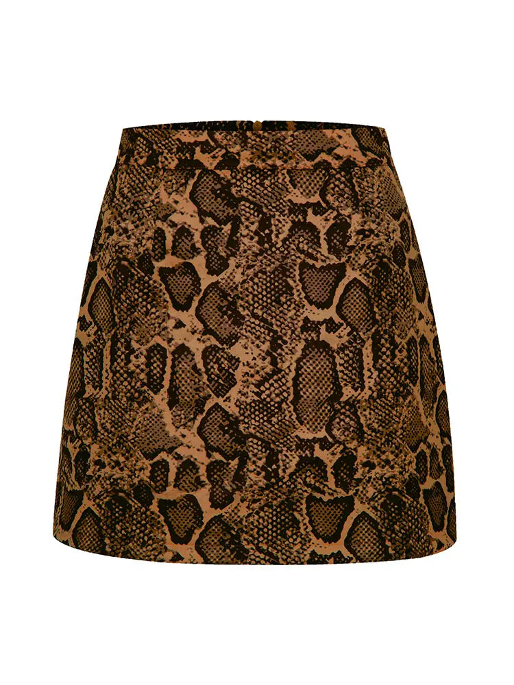MiuKoMiYa A Line Suede Mini Skirt