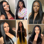 V Part Straight Human Hair Wig