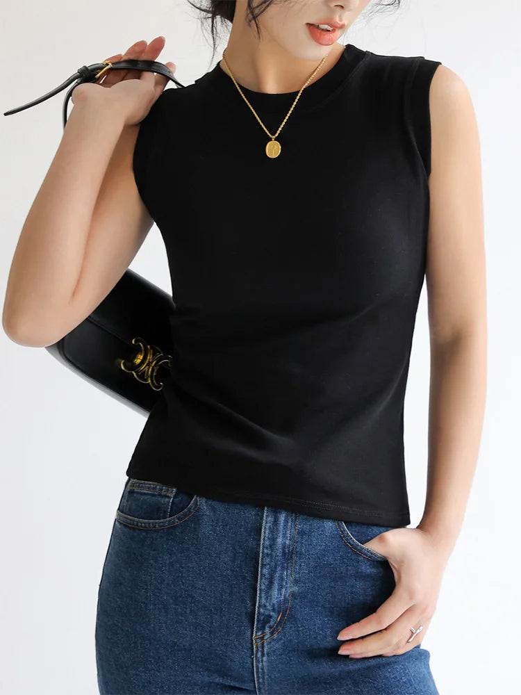 Round Neck Basic Sleeveless Tank