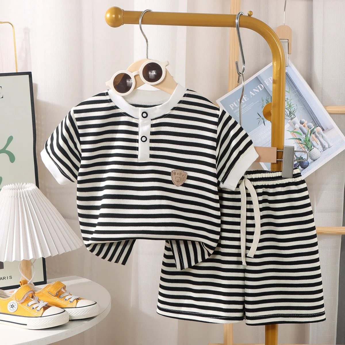 Sleeveless Tee And Shorts Set