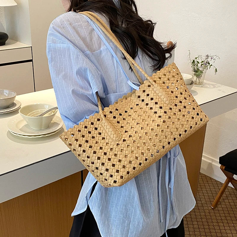 Straw Woven Tote Bag