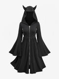Knit Lace Up Pullover Hoodie