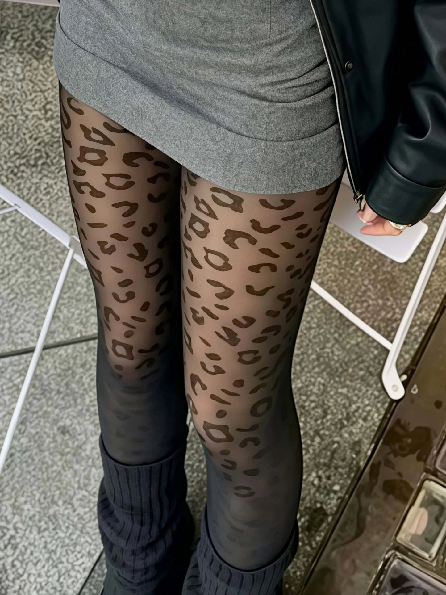 Leopard Print Tights
