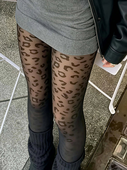 Leopard Print Tights