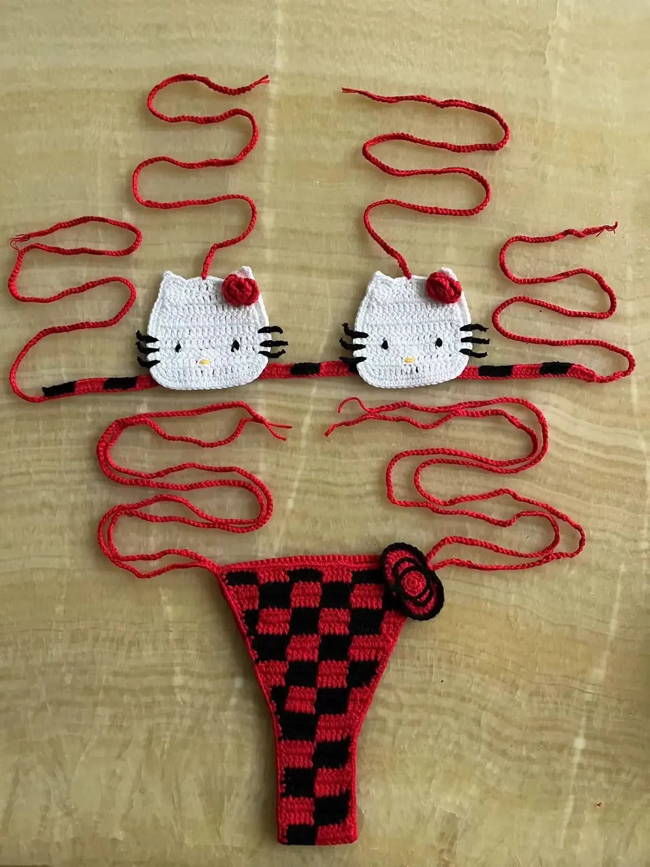 Crochet Kitty Bikini