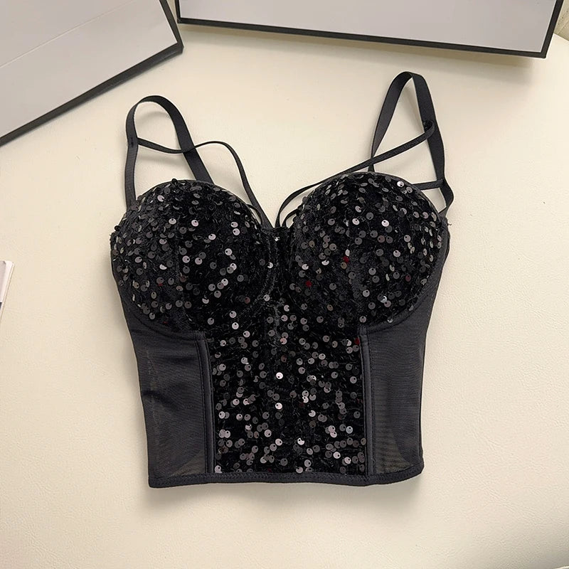 Sequins Tank Top Corset