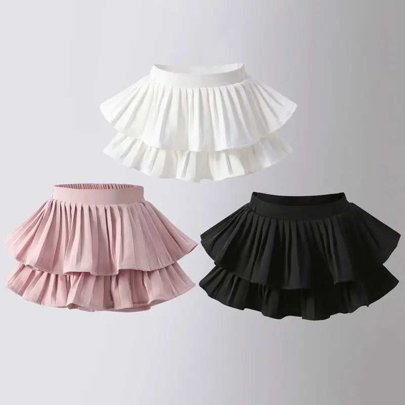 Pleated Layered Skirt