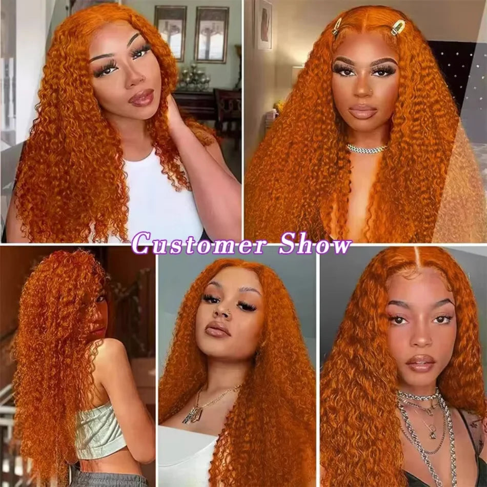 Ginger HD Lace Human Hair Deep Wave Wig