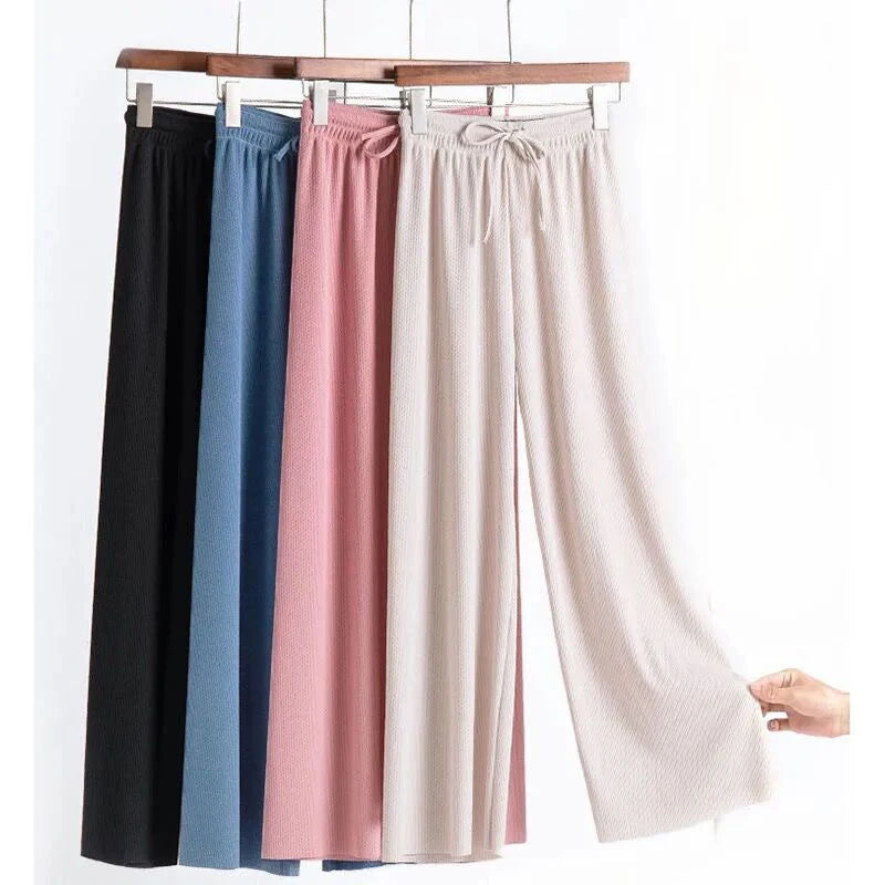 Ice Silk Light Wide Leg Pants