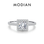 925 Sterling Silver Classic Geometric Round Oval Shape Zirconia Ring