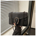 Snake Pattern Chain Small Square Bag