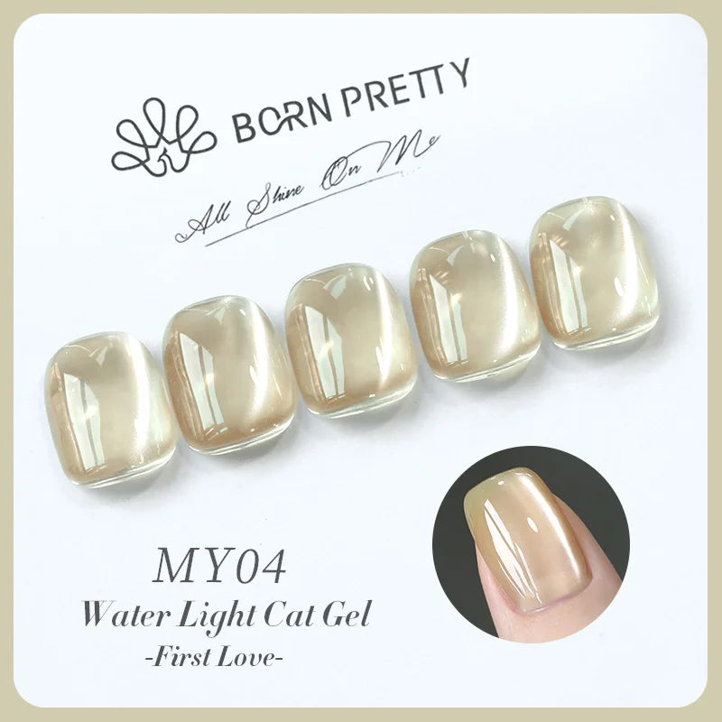 BORN PRETTY 10ml Water Light Cat Magnetic Gel Nail Polish Shining Super Sliver-light Holographics Soak Off UV Gel Varnish