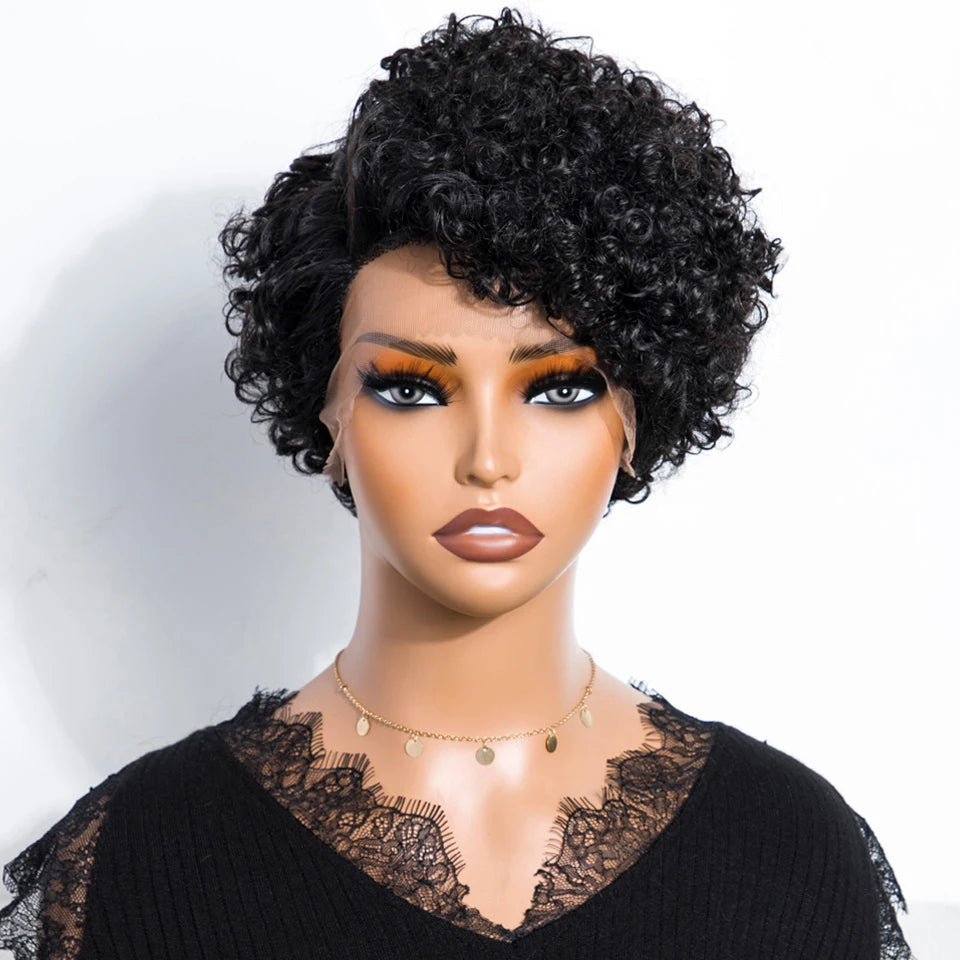Natural Black Hair Pixie Cut Wig
