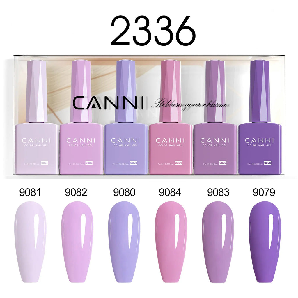 CANNI Nail Gel Polish Set Upgraded HEMA FREE Summer Nails Smooth Texture Ultra Gloss Top Coat Pigmented Gel Soak off UV LED Gel