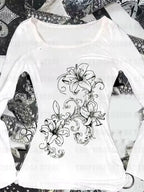 Long Sleeved Printed Tee