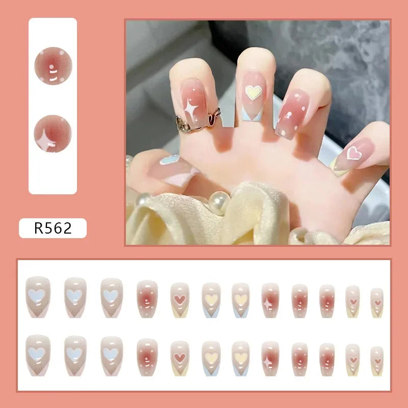 24P Rainbow Fake Nail