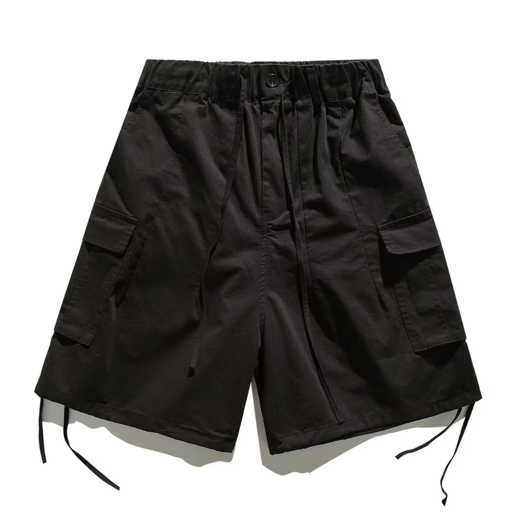 Short Sleeved Shirt + Multiple Pockets Tooling Shorts Set