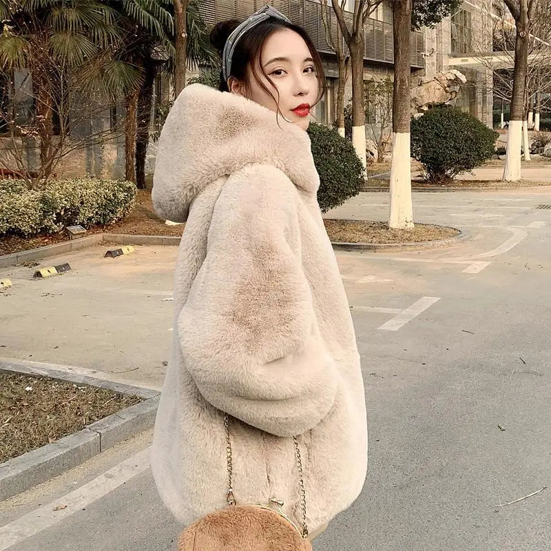 Loose Thick Plush Coat