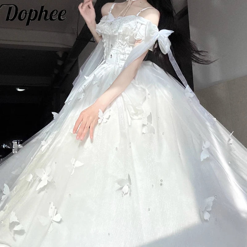 Dophee White Goddess Long Dress