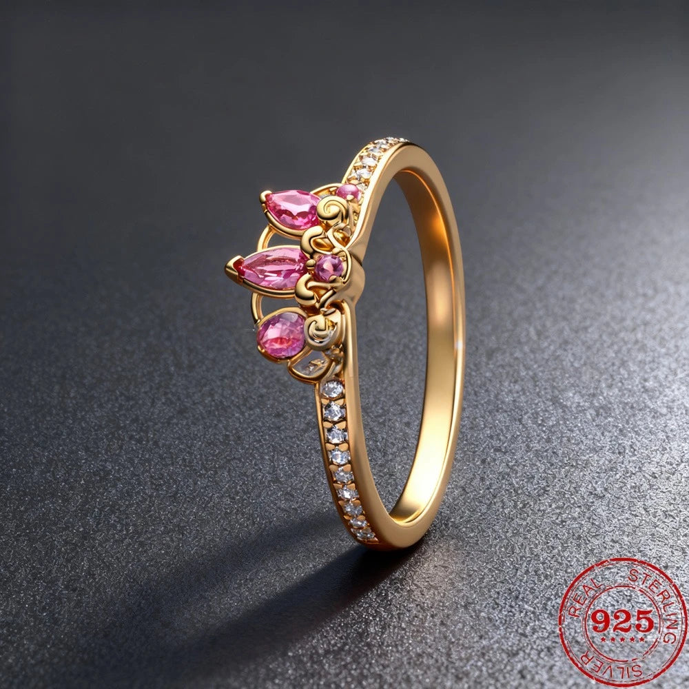 925 Sterling Silver Heart Moissanite Ring