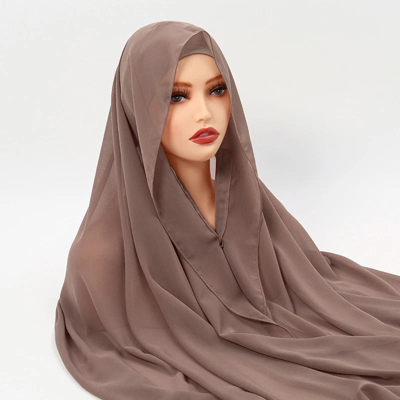 Chiffon Hijab with Bulit-In Magnets